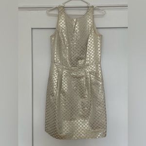 Amazing Dalia gold sparkle shimmer short dress, with pockets!